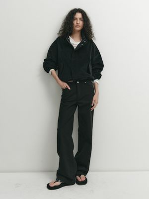 MOSS STRAIGHT COTTON PANTS_BLACK