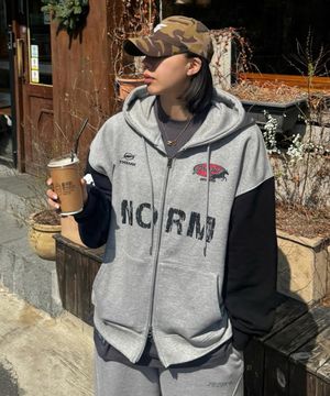 NORM WILFORD ZIP-UP HOODIE [MELANGE MIX]
