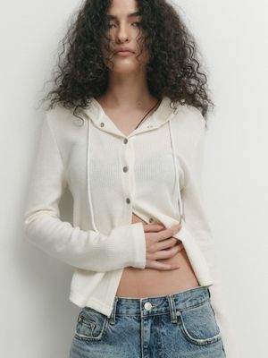 ARI HOODIE CARDIGAN_IVORY