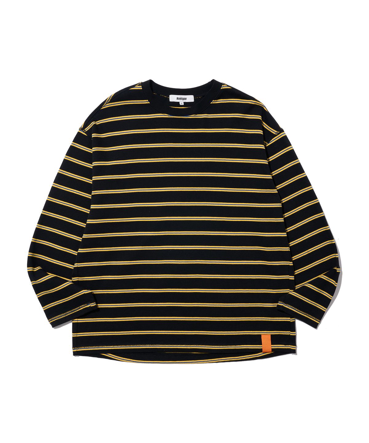 논타입(NONTYPE) STRIPE COMFY L/S T-SHIRTS (YELLOW)