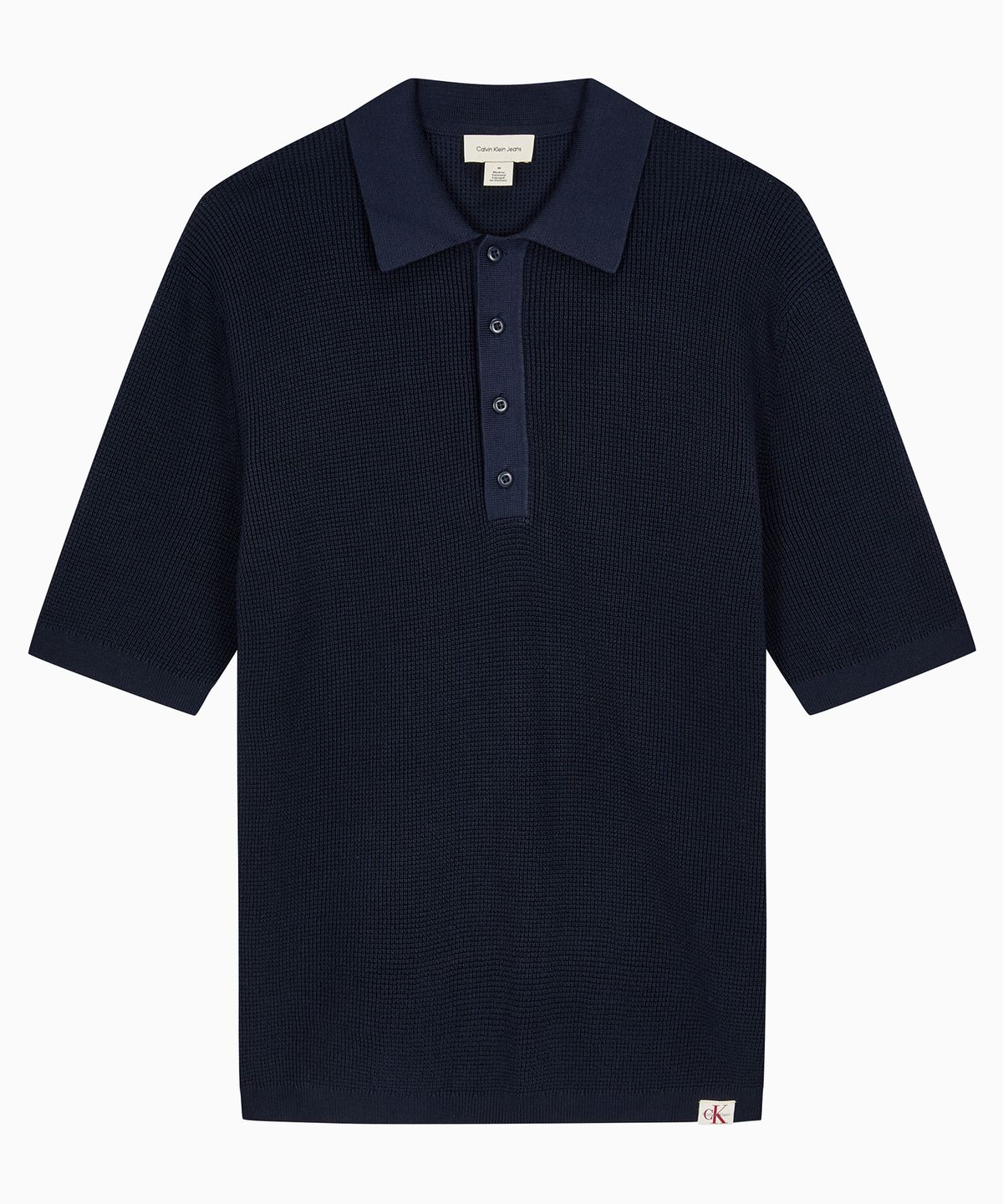 캘빈클라인 진(CALVIN KLEIN JEANS) 코튼 와플 폴로 칼라 스웨터 4RF316G CEF