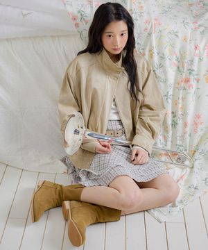 체크 프릴 캉캉 스커트 OE6MS3070