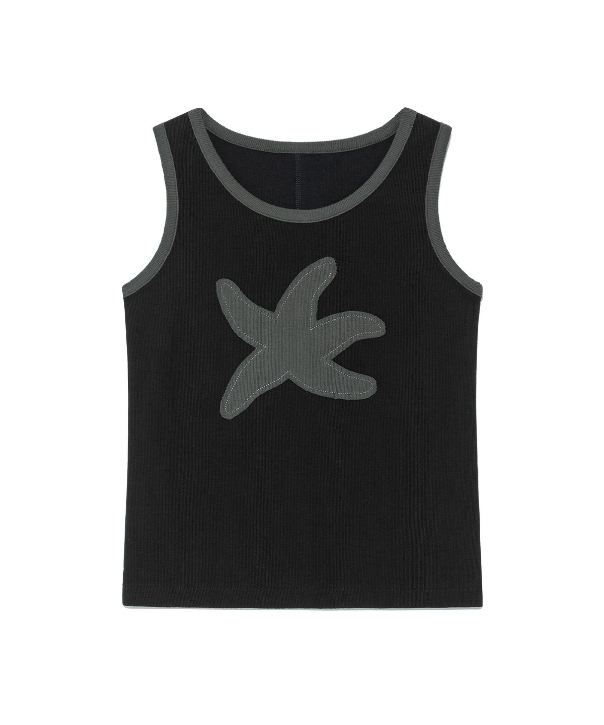 더콜디스트모먼트(THE COLDEST MOMENT) (w) TCM starfish ringer sleeveless T (black)