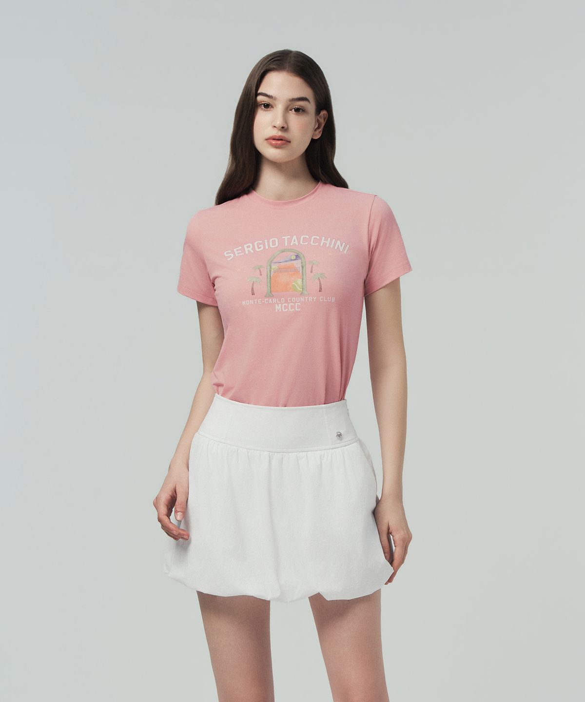 세르지오 타키니(SERGIO TACCHINI) W MCCC 에디션 그래픽 티셔츠 (Pink)