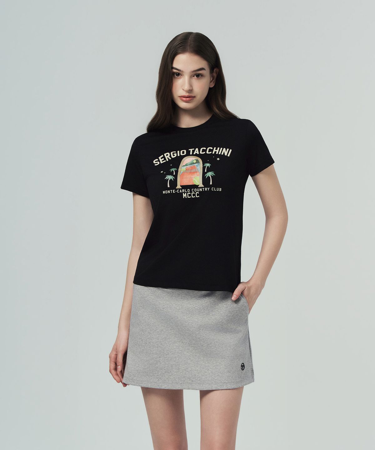 세르지오 타키니(SERGIO TACCHINI) W MCCC 에디션 그래픽 티셔츠 (Black)