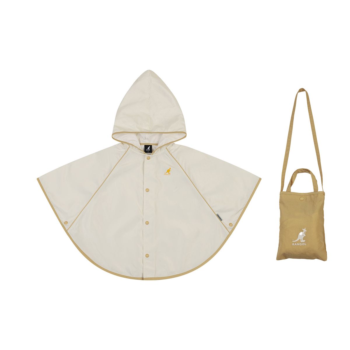캉골키즈(KANGOL KIDS) 솔리드 레인 코트 SB 0432 아이보리