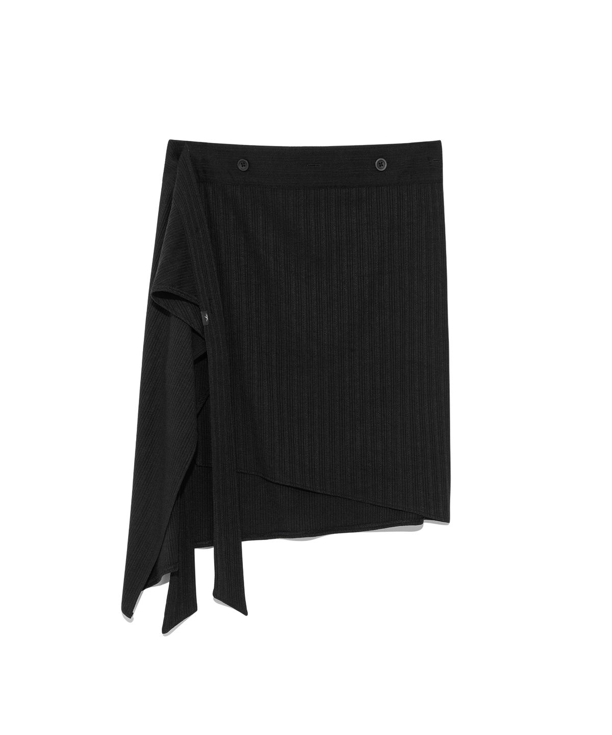 더콜디스트모먼트(THE COLDEST MOMENT) (w) TCM button layered skirt (black)