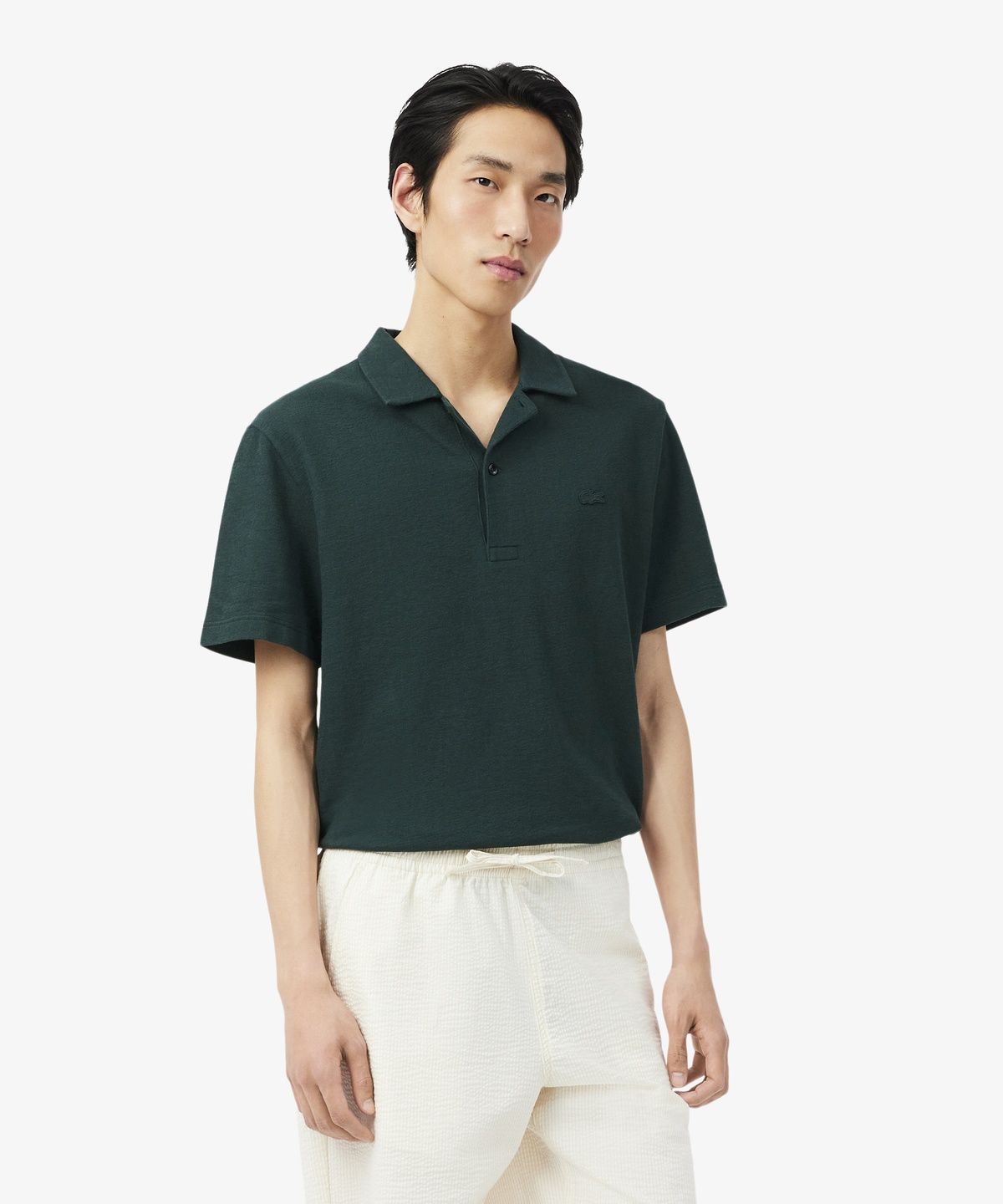 라코스테(LACOSTE) 남성 크레이프 반팔 폴로 셔츠 DH1969-56G AFK
