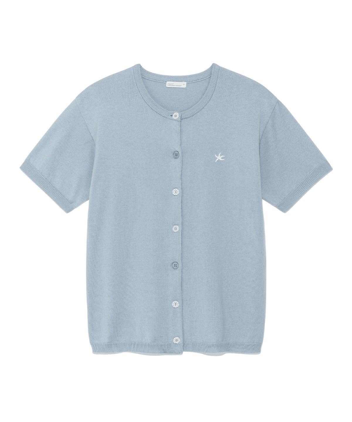 더콜디스트모먼트(THE COLDEST MOMENT) TCM button half knit cardigan (blue)