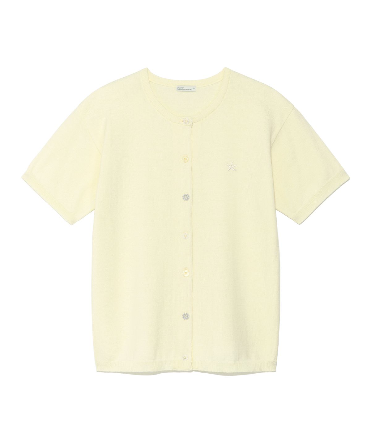 더콜디스트모먼트(THE COLDEST MOMENT) TCM button half knit cardigan (lemon)