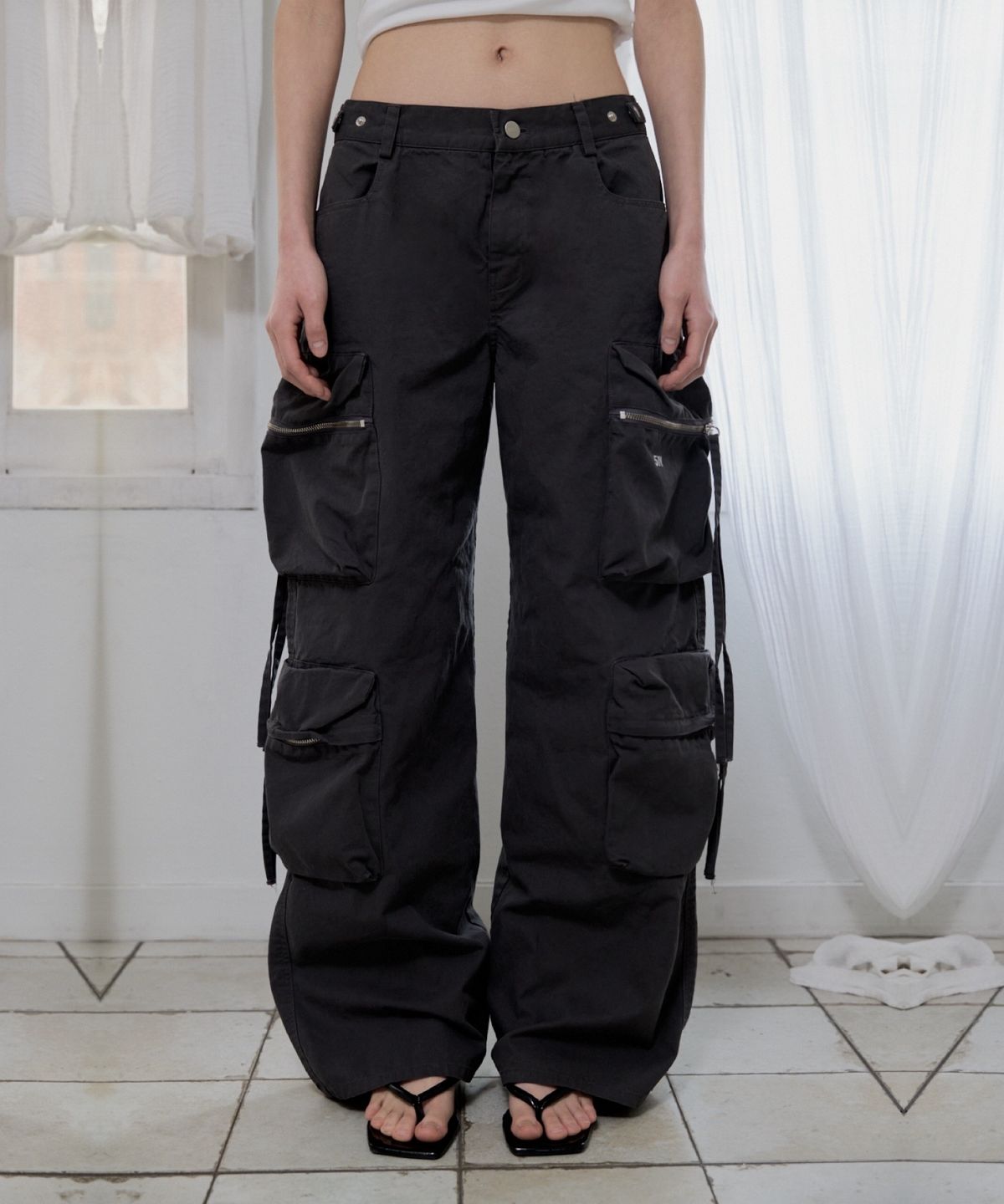 511비전(511VISION) 51V WASHED CARGO PANTS , CHARCOAL