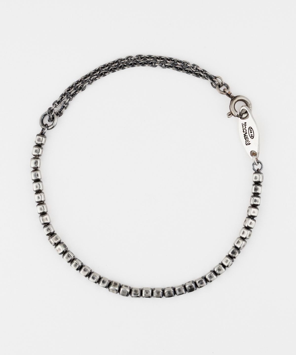 그레이노이즈(GRAYNOISE) Double mix chain bracelet BK (925 silver)