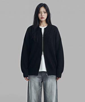 에바 2WAY 오버핏 니트 집업 가디건 3 Color [BLBG_5012]