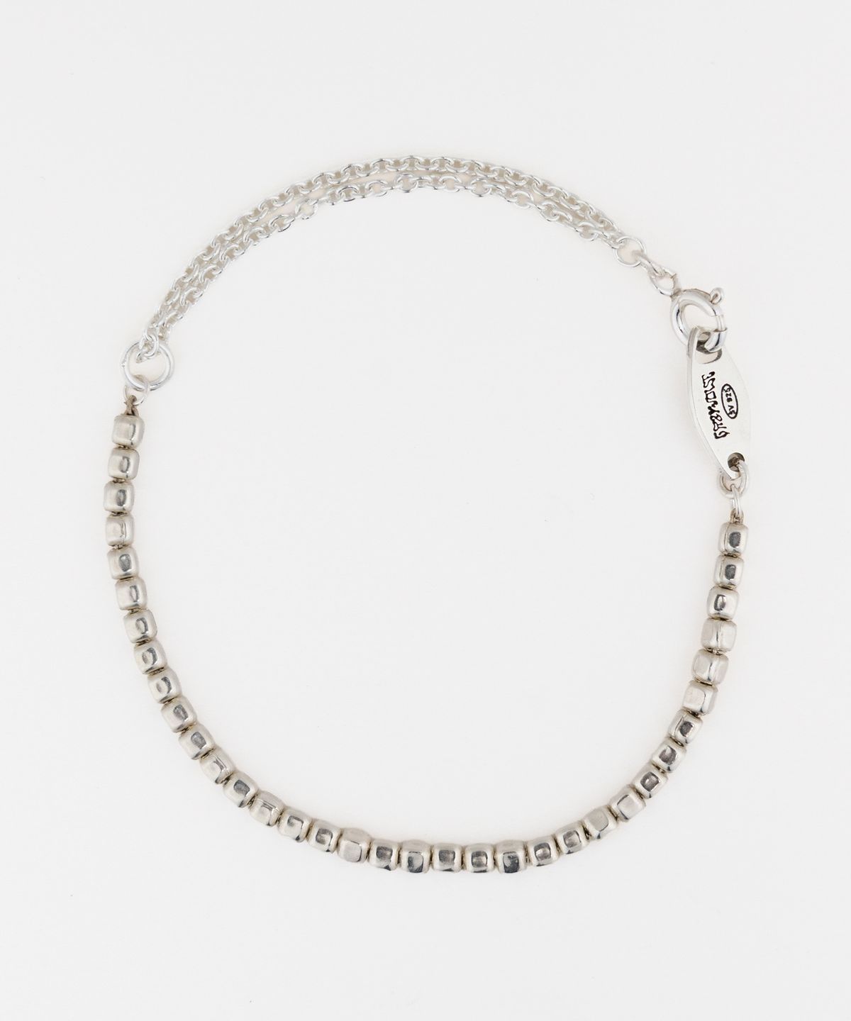 그레이노이즈(GRAYNOISE) Double mix chain bracelet W (925 silver)