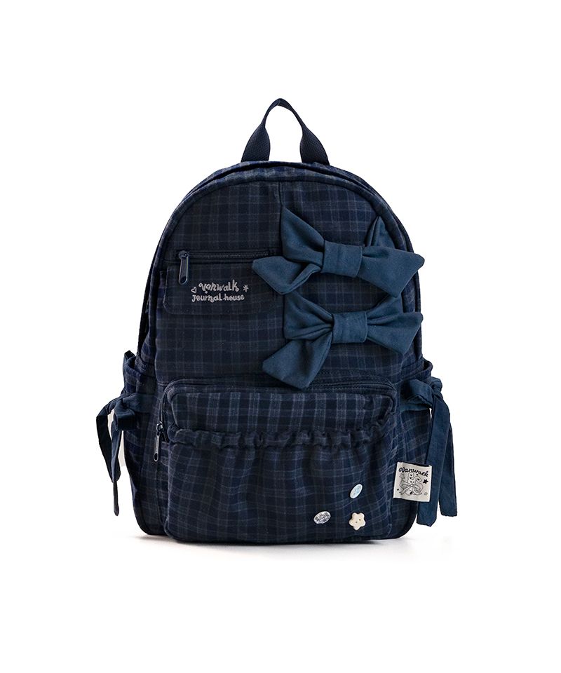 MUSINSA | VANWALK Wish Backpack [Check Blue]