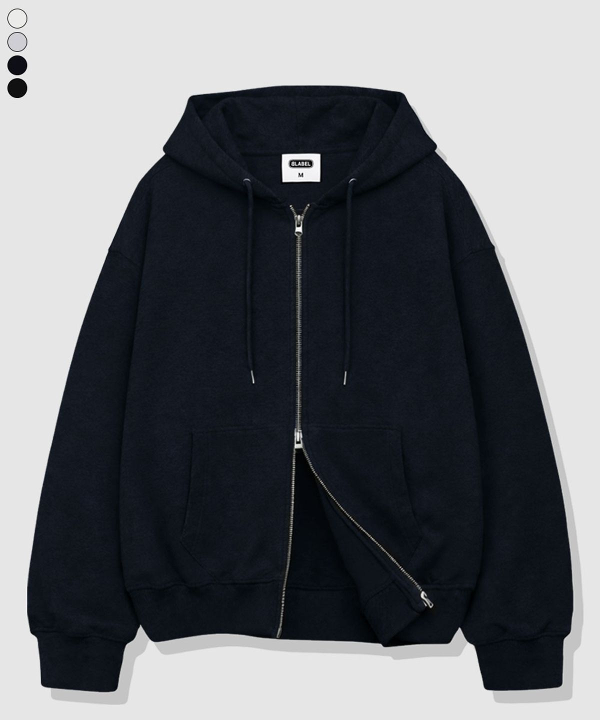 베이직라벨(BASIC LABEL) Eli 2WAY Oversized-fit Hooded Zip-Up 4 Color [BLBH_6001]