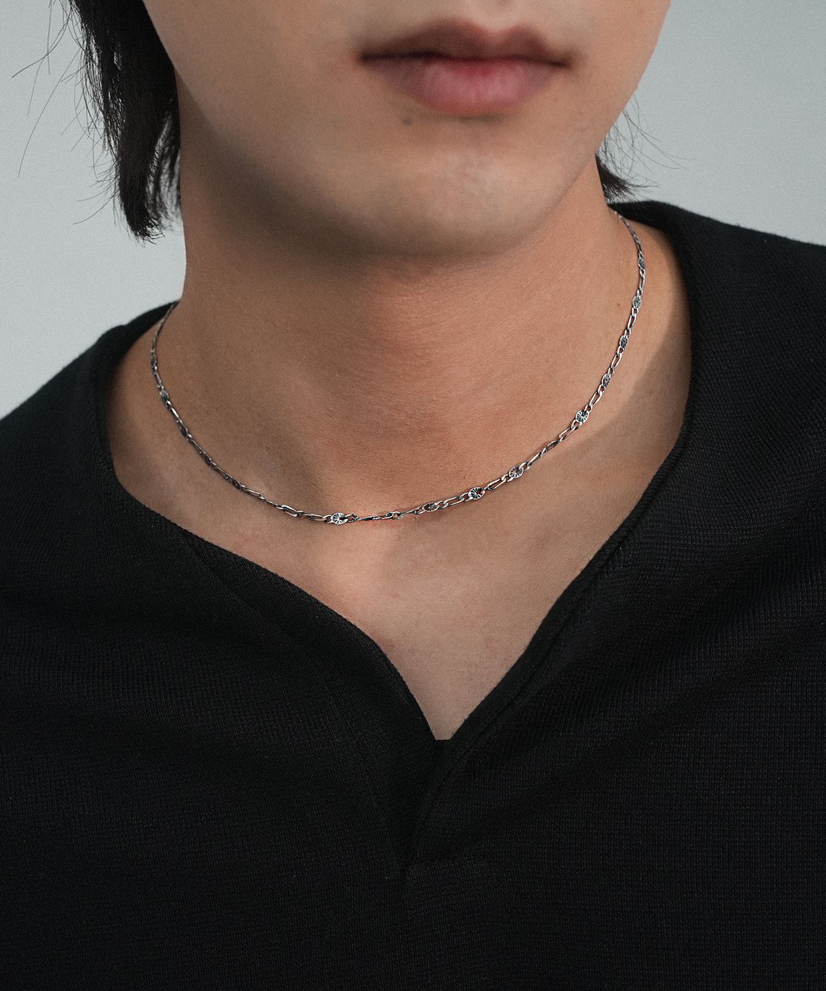 그레이노이즈(GRAYNOISE) Hizashi chain necklace (925 silver)