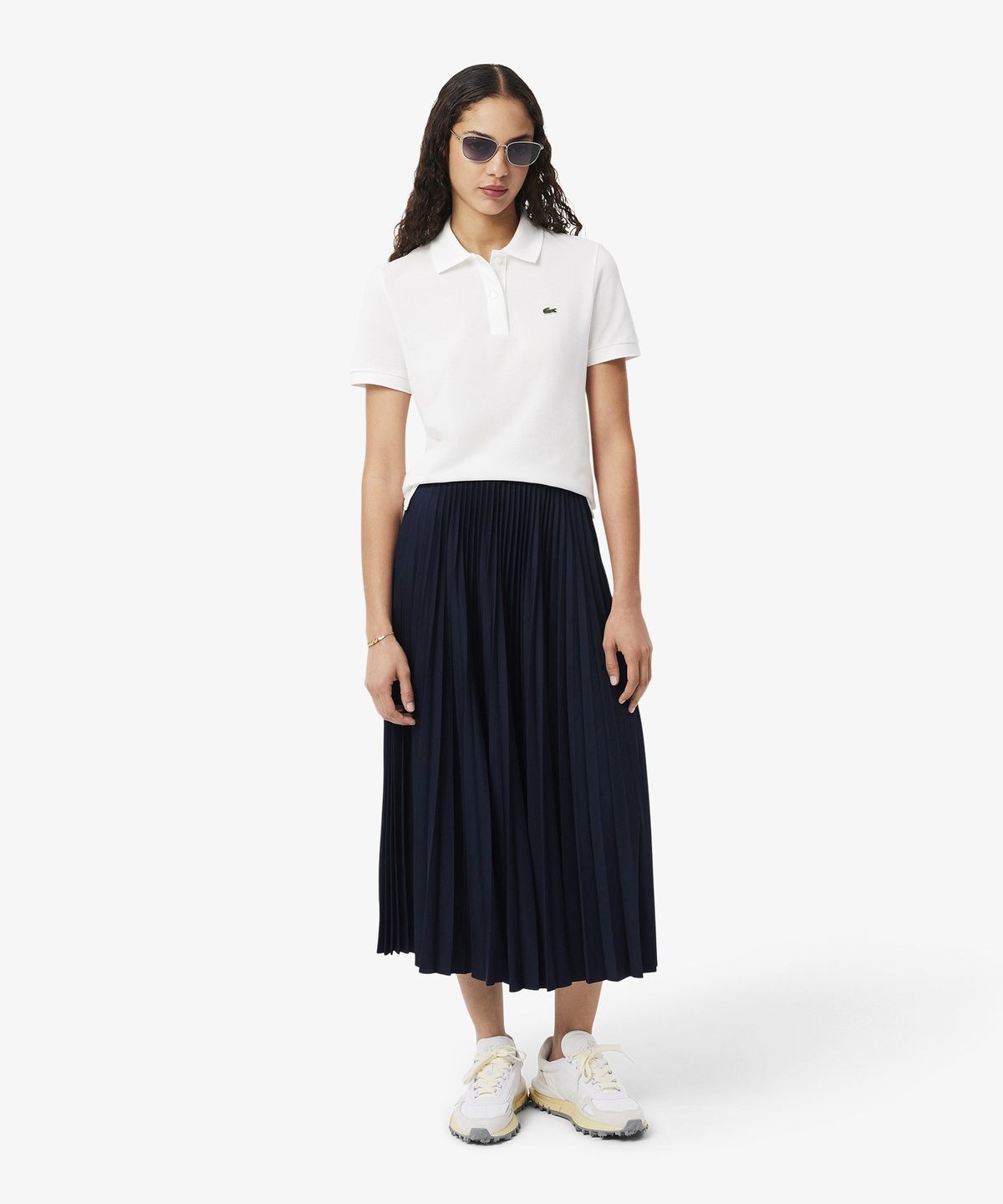 라코스테(LACOSTE) 여성 에센셜 롱 플리츠 스커트 JF1402-56G 166