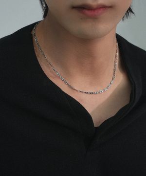 Slim pattern chain necklace (925 silver)