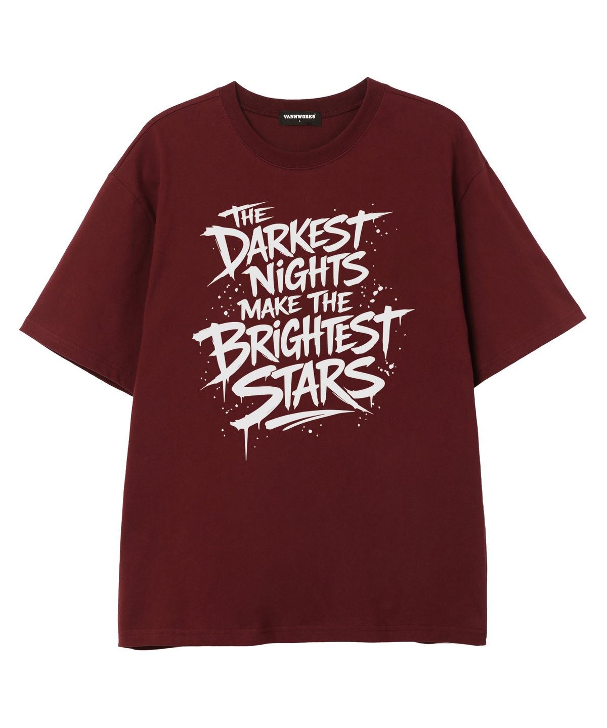 밴웍스(VANNWORKS) BRIGHTEST STAR 반팔 티셔츠 (VS0221) 버건디