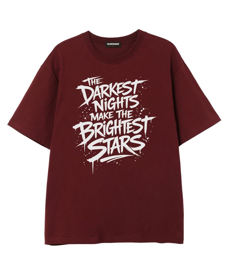 BRIGHTEST STAR 반팔 티셔츠 (VS0221) 버건디