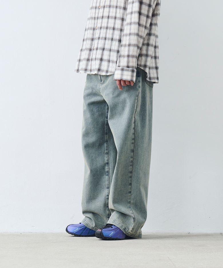 STRAIGHT COMFY DENIM (SAND BLUE)