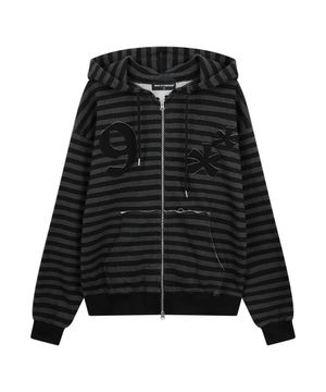 패치 스트라이프 후드집업 (JOUJMP-0012)
