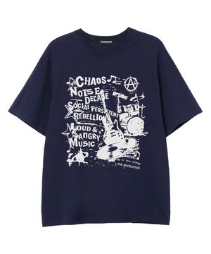 CHOAS MUSIC 반팔 티셔츠 (VS0222) 네이비
