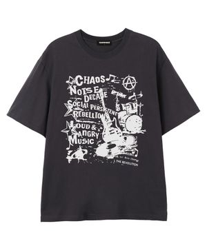CHOAS MUSIC 반팔 티셔츠 (VS0222) 차콜