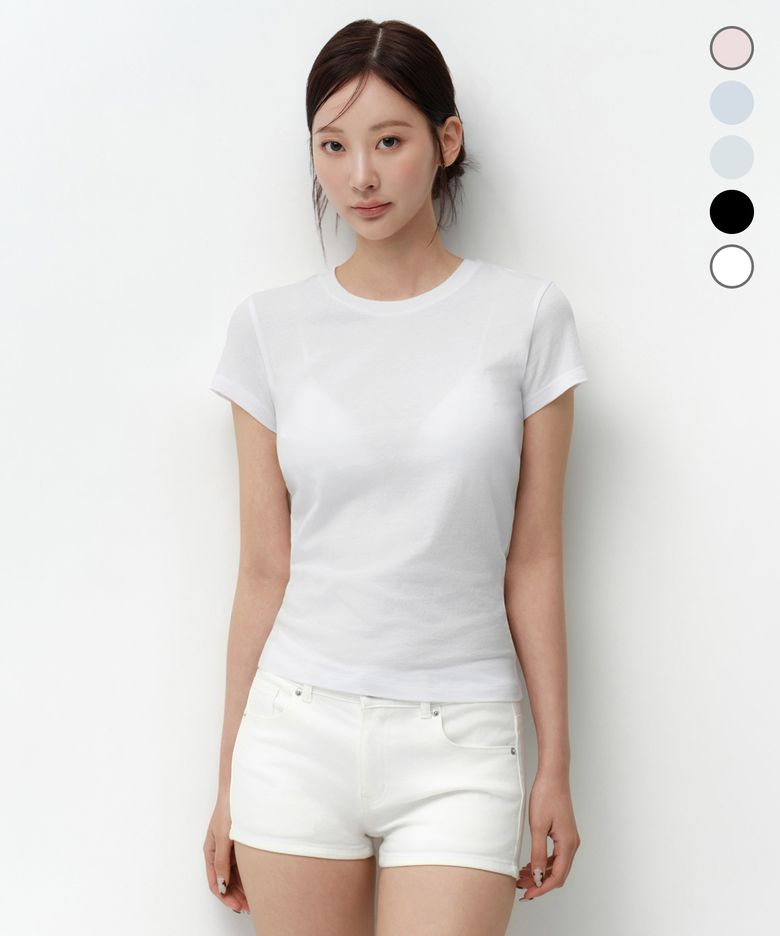우먼즈 시어 슬림 티셔츠 (5 colors)