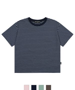 레트로 스트라이프 크롭 반소매(JTOSTS-0002)