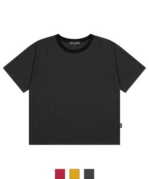 펑키 스트라이프 크롭 반소매(SSCSTDBASIC)
