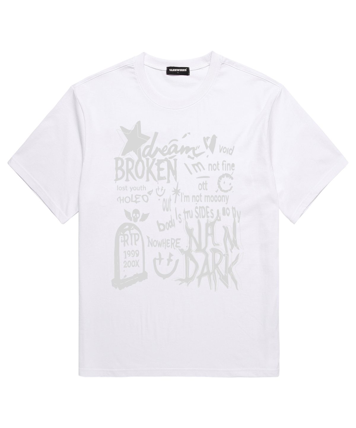 밴웍스(VANNWORKS) BROKEN STAR 반팔 티셔츠 (VS0224) 화이트