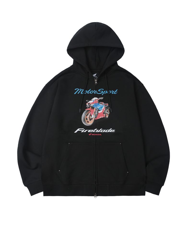 Motorsport Fireblade Hoodie Zip-Up Black