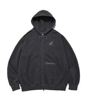 Pigment Hoodie Zip-Up Black