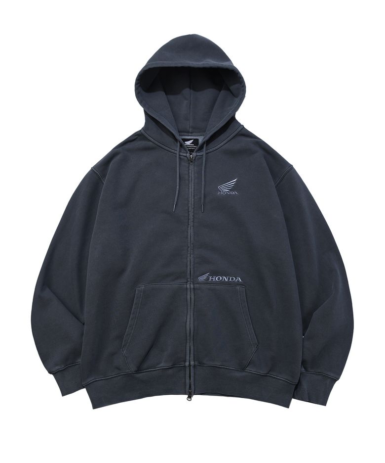 Pigment Hoodie Zip-Up Navy