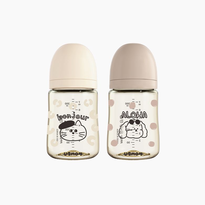 몽이몽자 디자인 PPSU 젖병 200ml (1P) (S젖꼭지포함)