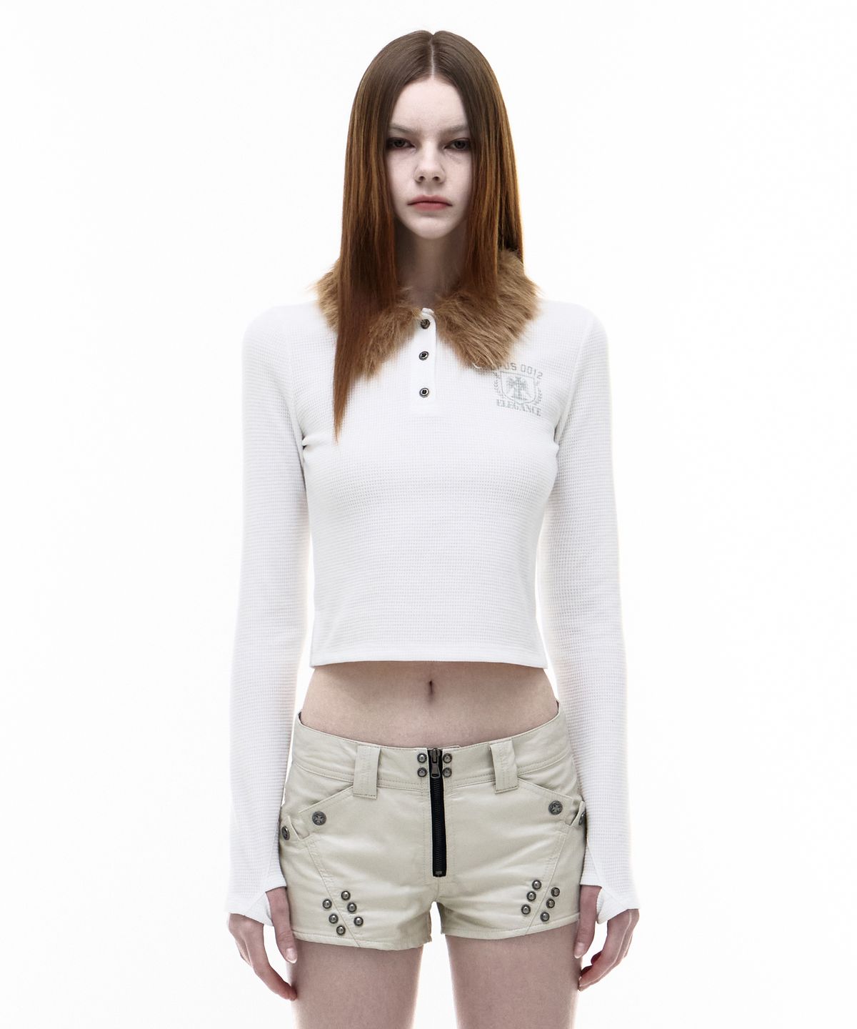 오퍼스 0012(OPUS 0012) Op. 07 FAUX BLAIR COLLAR LONG SLEEVE WHITE