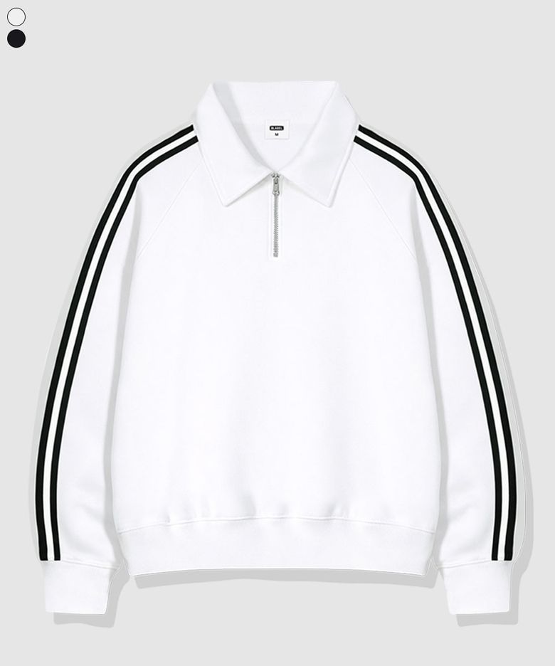 Kit Oversized fit track collar half zip-up sweatshirt 2 Color [BLBM_6501]