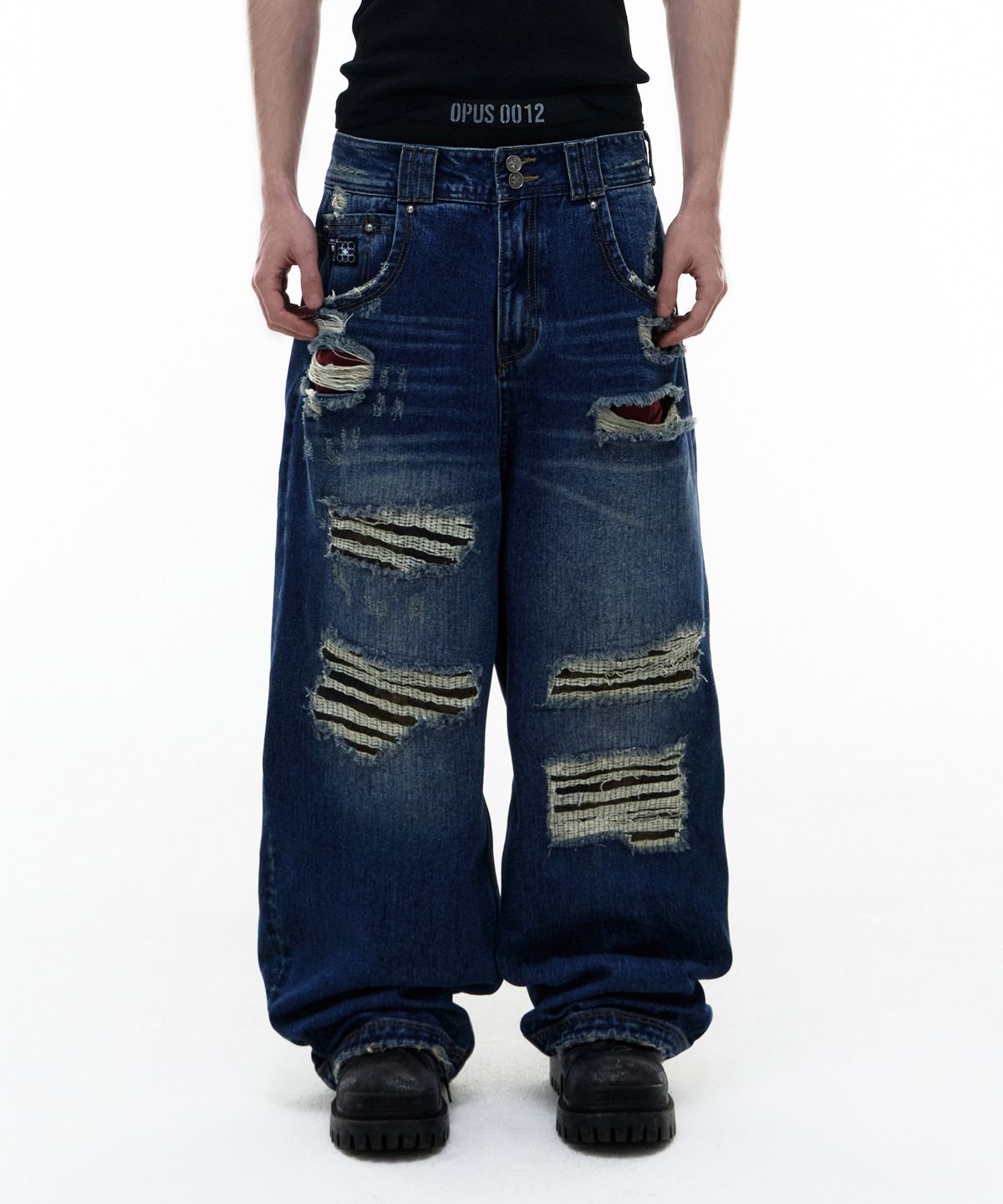 오퍼스 0012(OPUS 0012) Op. 09 SCARFACE DENIM PANTS INDIGO