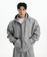 CHROME B HOODIE ZIP-UP [MELANGE GREY]