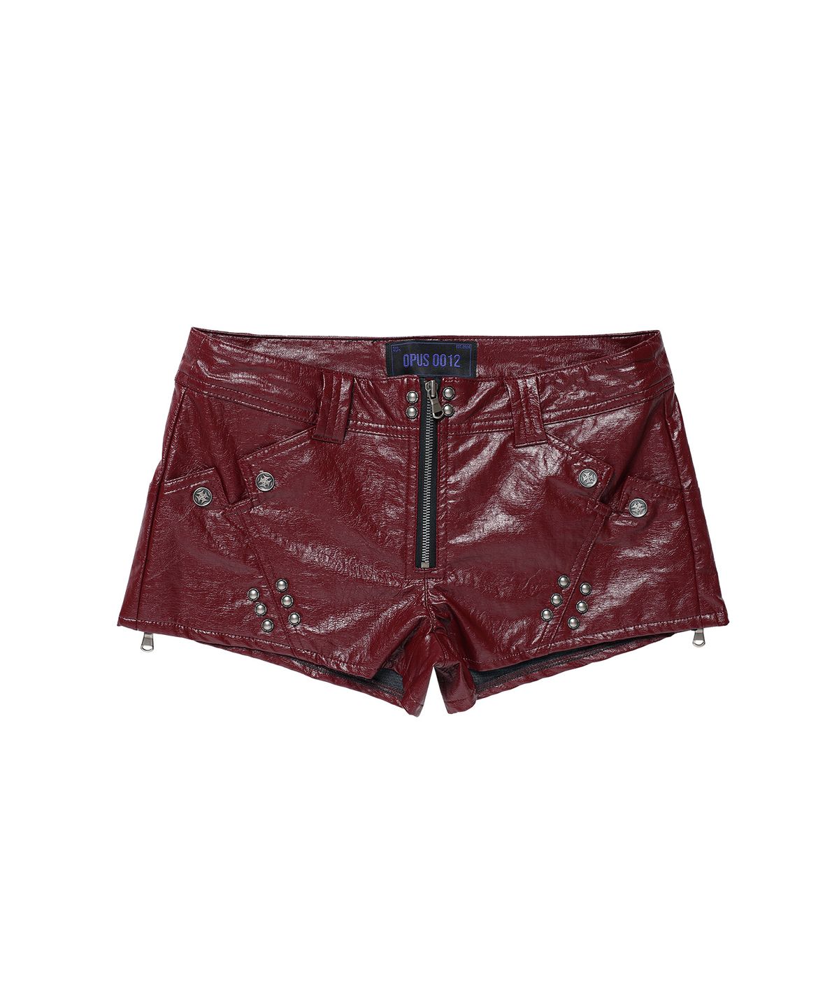 오퍼스 0012(OPUS 0012) Op. 08 VILLAIN LEATHER MICRO PANTS BURGUNDY
