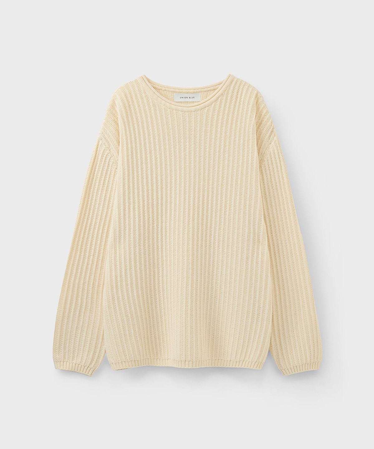 유니온블루 우먼(UNIONBLUE WOMAN) LOOSE COTTON KNIT [BUTTER]