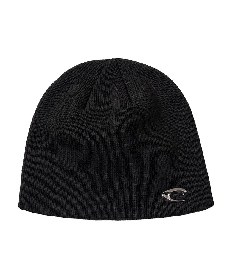 Logo Basic Knit Beanie - Black