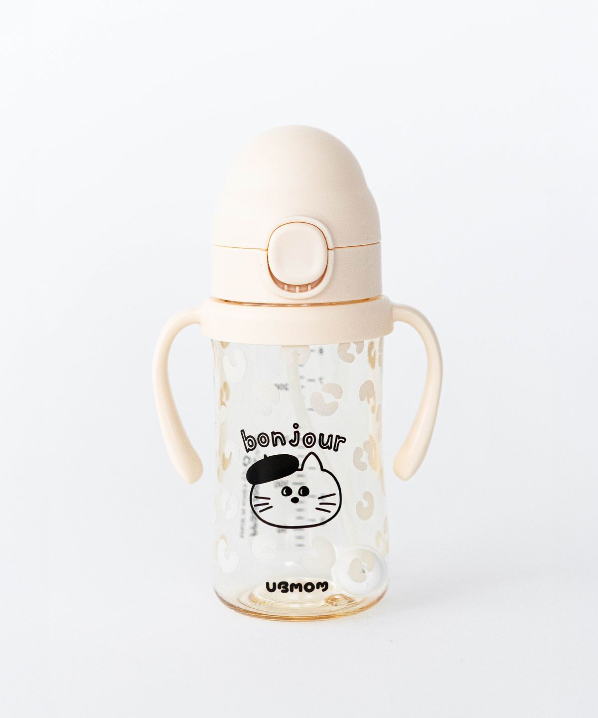 유비맘(UBMOM) 몽이몽자 PPSU 원터치 빨대컵 280ml 몽자 (1P)
