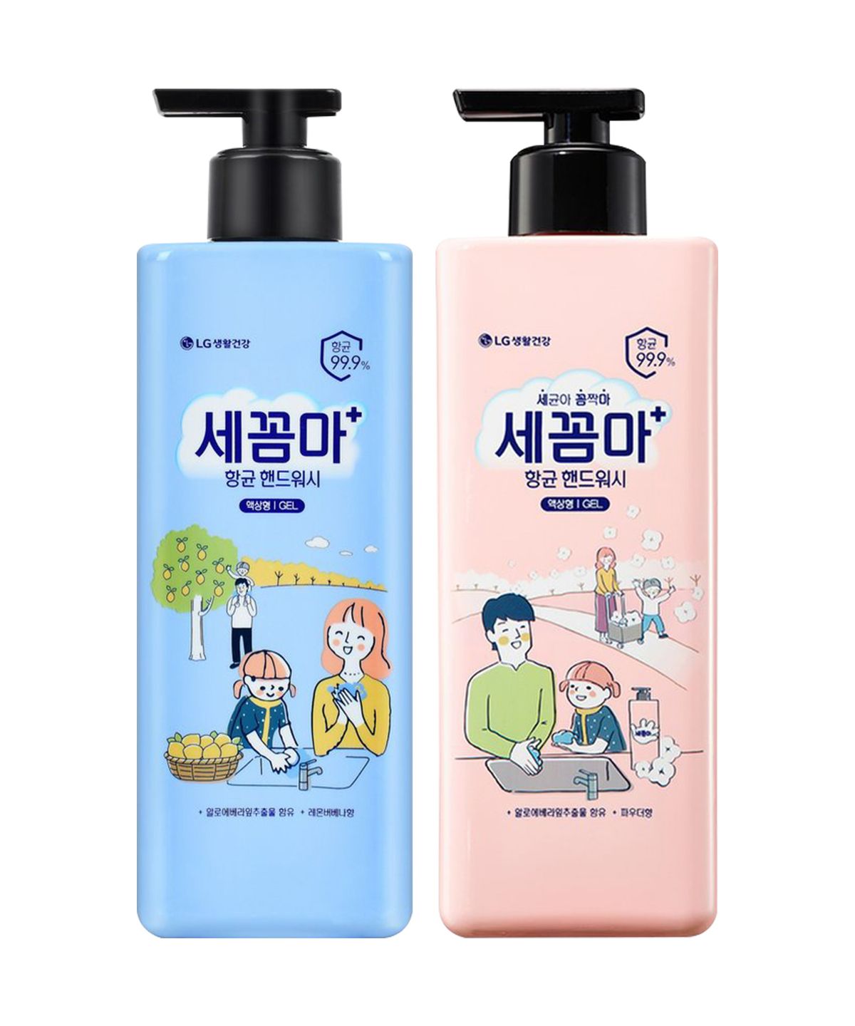 온더바디(ONTHEBODY) 세꼼마 핸드워시 480ml x 2개 (레몬버베나향/파우더향 택1)