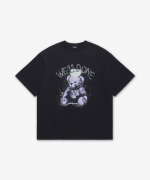 펑크 테디 반소매 티셔츠 - 블랙 / WDTT126775UBK