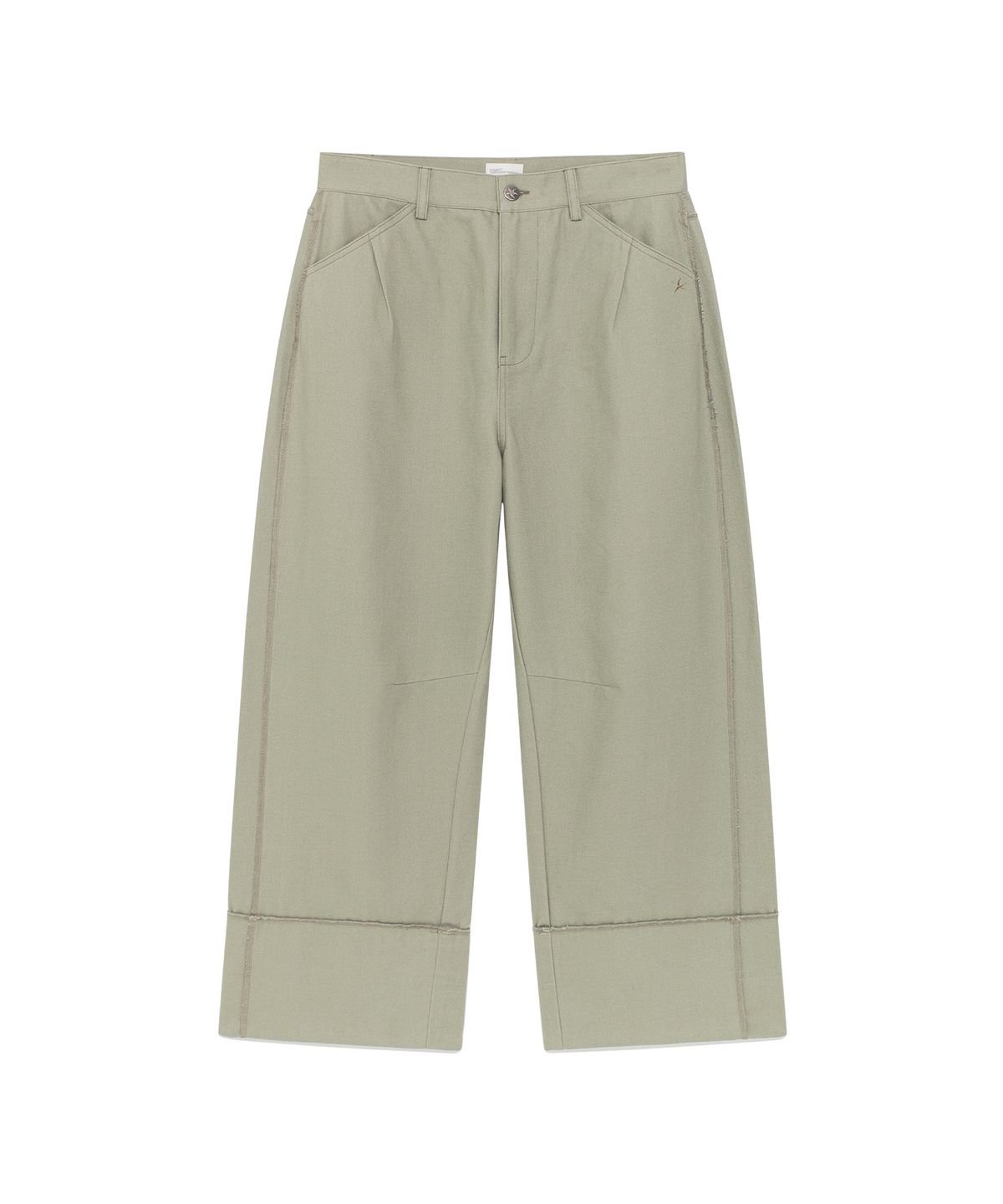 더콜디스트모먼트(THE COLDEST MOMENT) TCM cut out offset pocket pants (green)