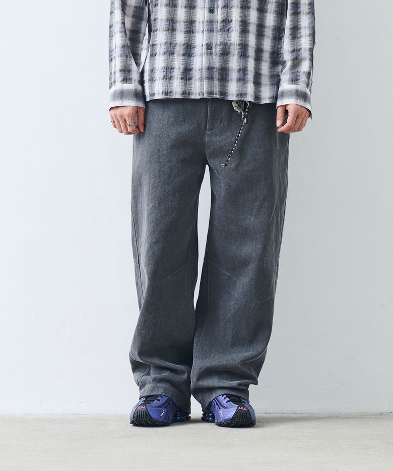 PIGMENT CURVED WIDE PANTS VOL.2 (CHARCOAL)