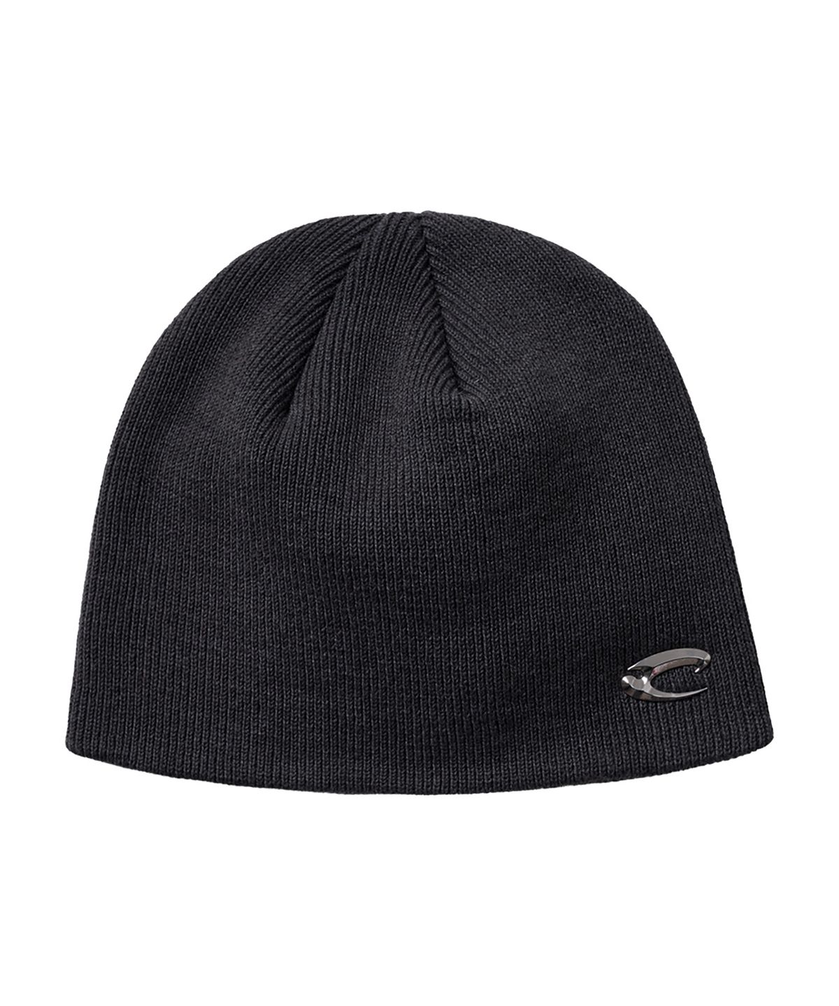 르렌느(LERENNE) Logo Basic Knit Beanie - Charcoal